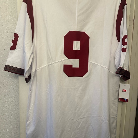 NWT Nike NCAA USC Trojans Football Jersey White  #9 Sewn Adult Mens Size X-Large - Picture 7 of 8